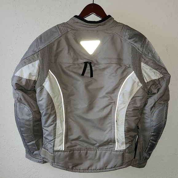 Cortech Womens Motorcycle Jacket Waterproof Insulated Gray White M - Picture 3 of 5